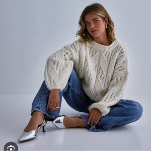 Vero Moda Cream Knit Pullover